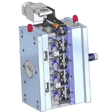 Model 3D formy wtryskowej do produkcji elementów z tworzyw sztucznych